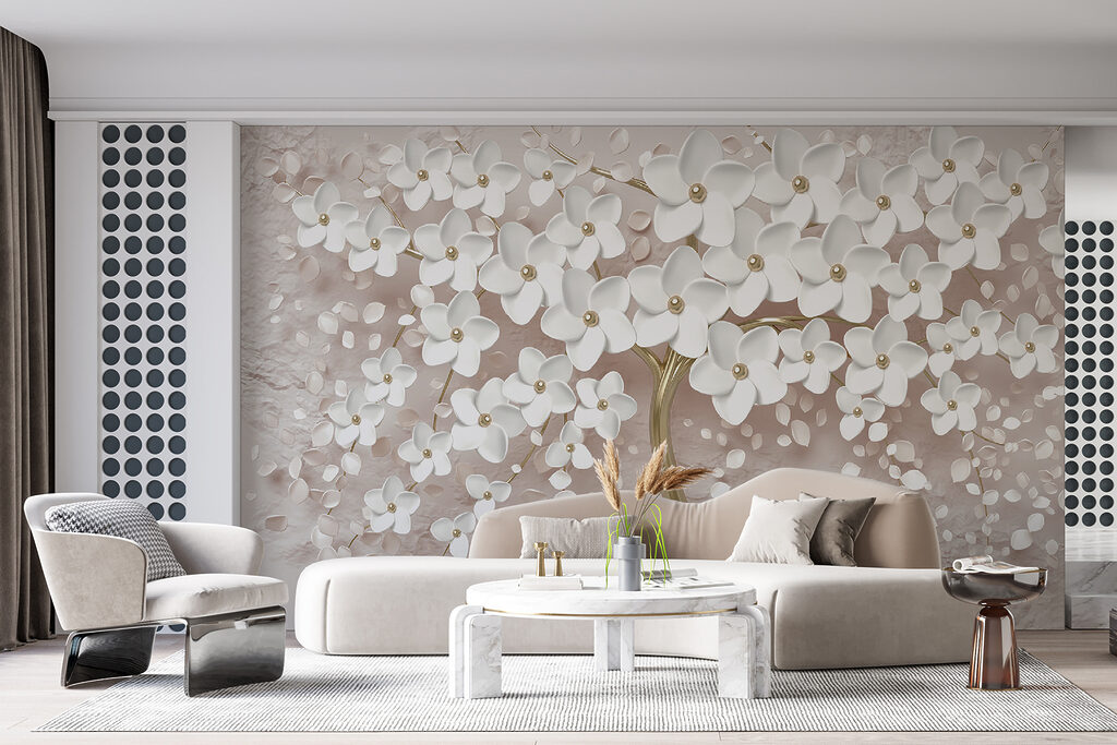 Elegant White Flowers in Elegant Vase