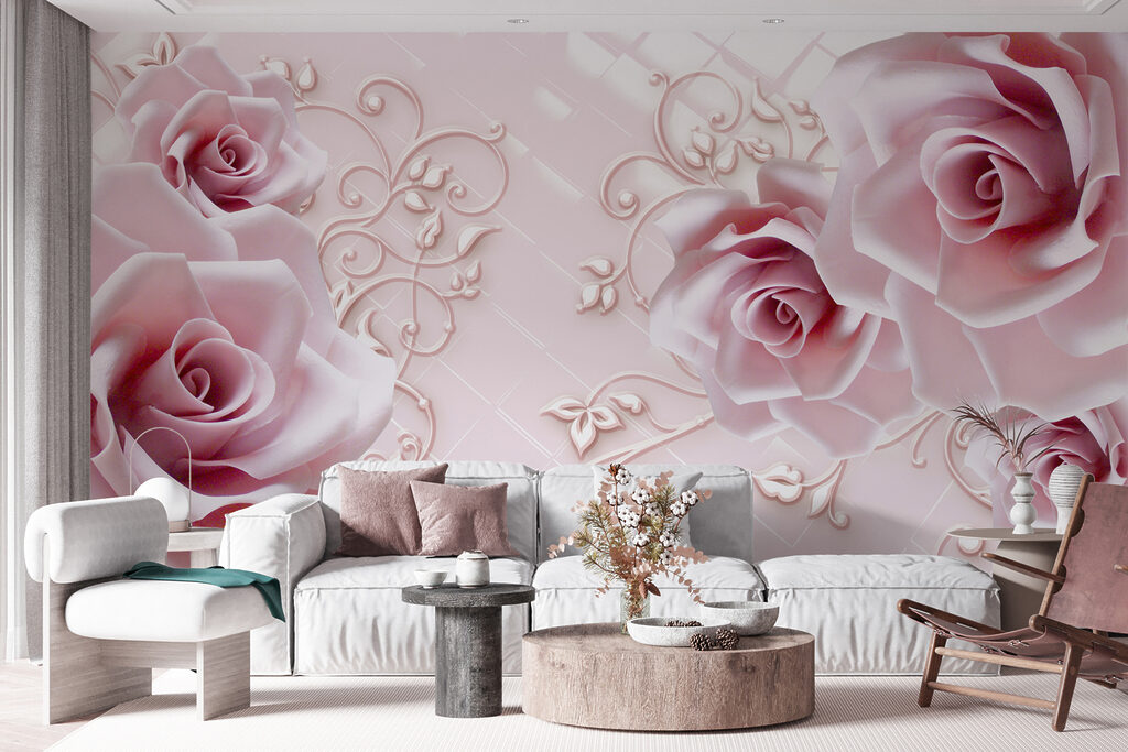 Delicate roses on a soft background