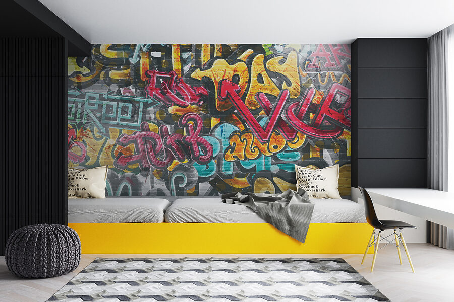 Ściana z graffiti