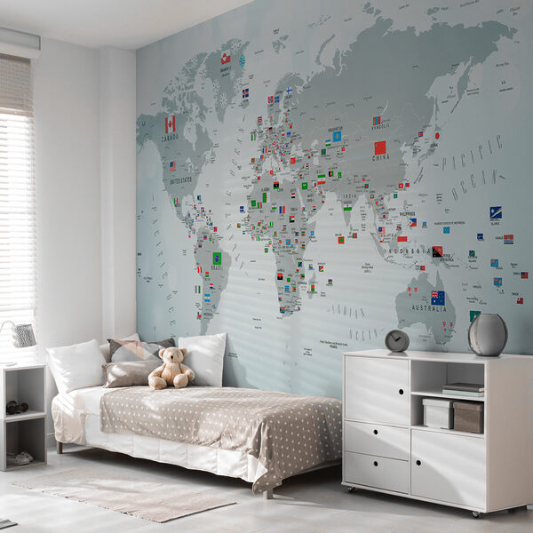 Map of the world with flags Map of the world with flags