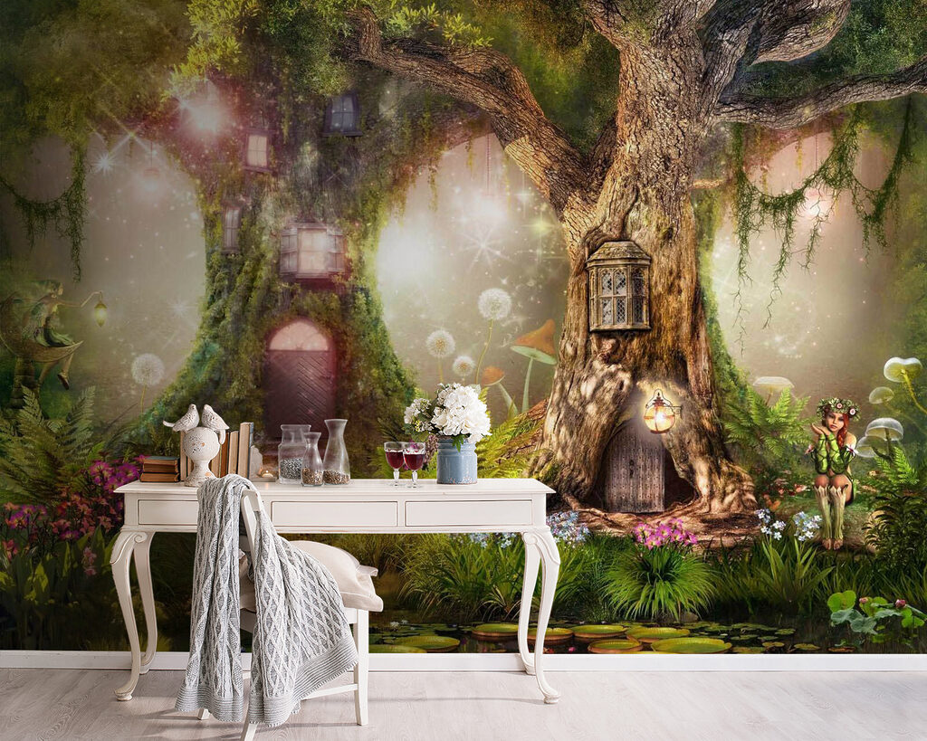 A fairy house in a tree