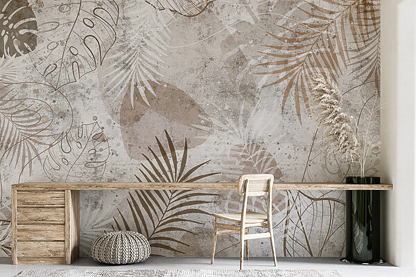 Eleganckie botaniczne wzory w neutralnych odcieniach. Eleganckie botaniczne wzory w neutralnych odcieniach.