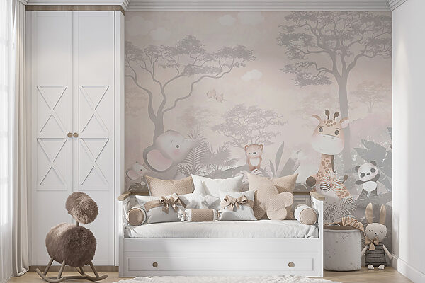 Grupa zwierząt w lesie Grupa zwierząt w lesie