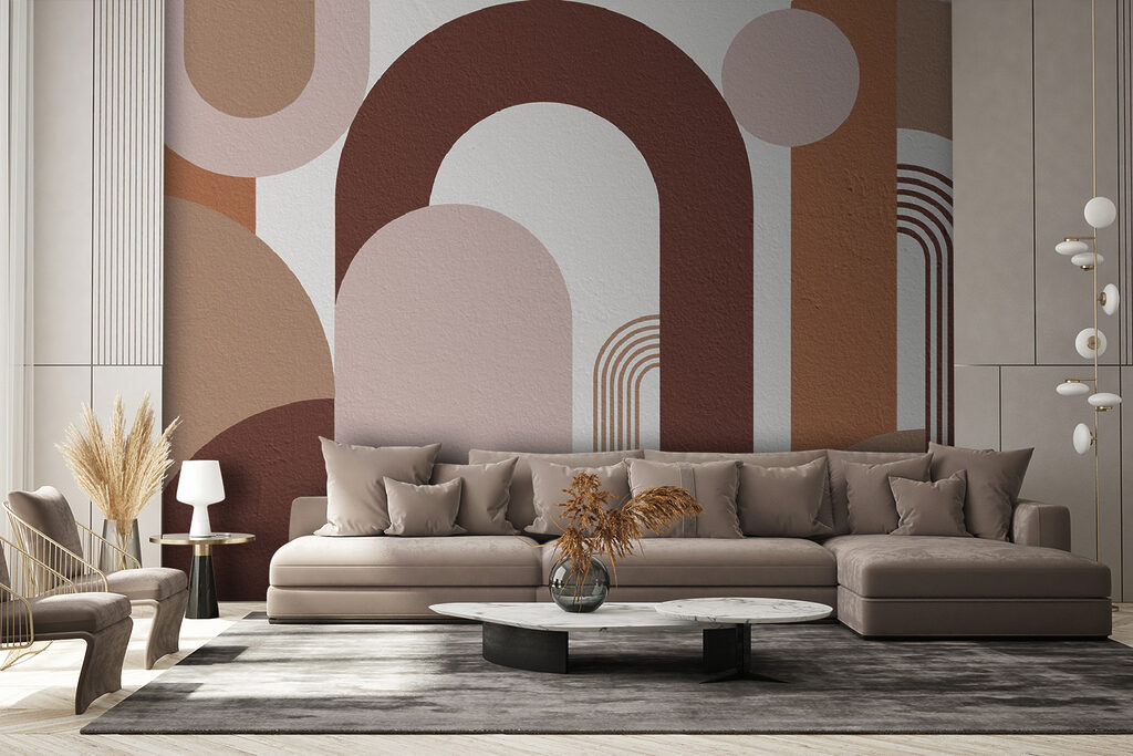 Abstract shapes in earthy tones