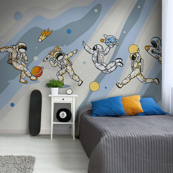 Grupa astronautów w przestrzeni kosmicznej Grupa astronautów w przestrzeni kosmicznej