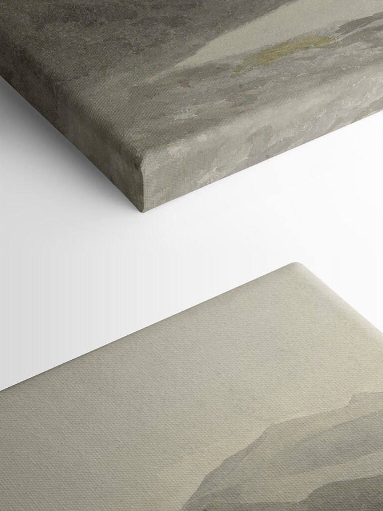 A watercolor of a lake and mountains A watercolor of a lake and mountains