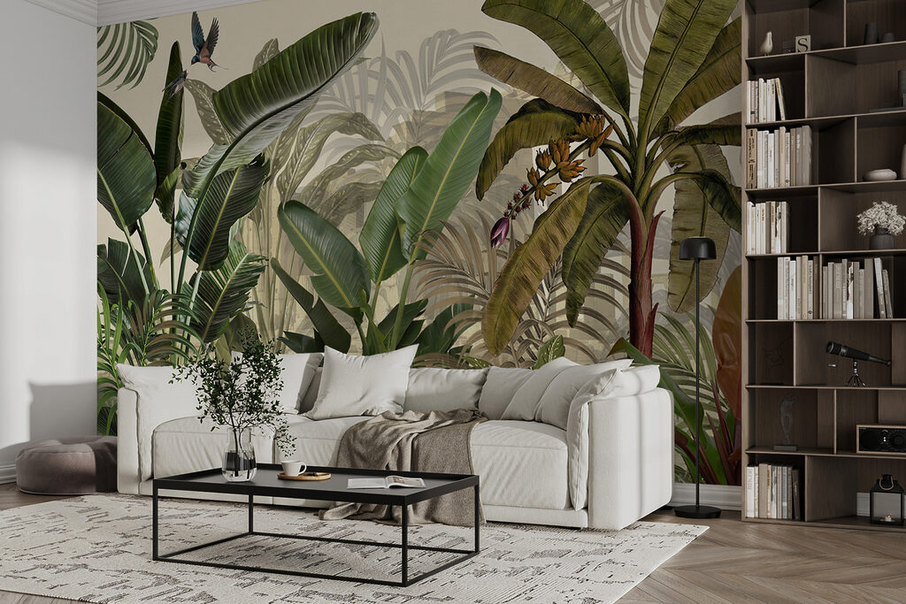 Group of tropical plants