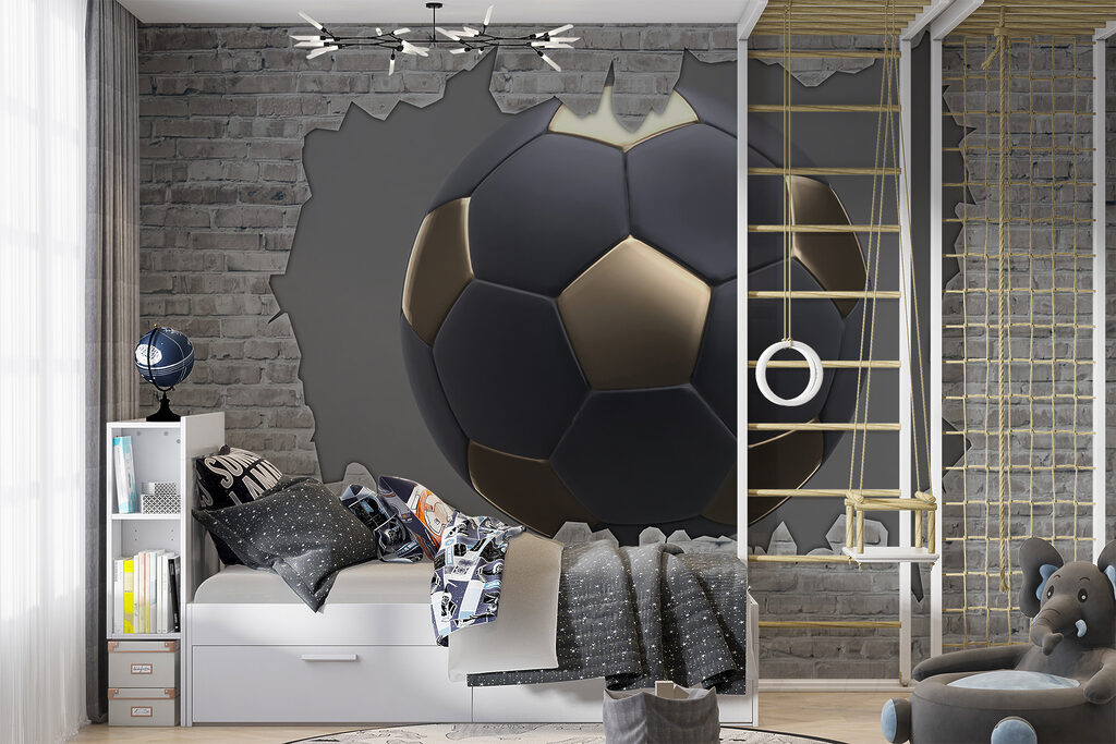 Soccer Ball Crashes Through Wall
