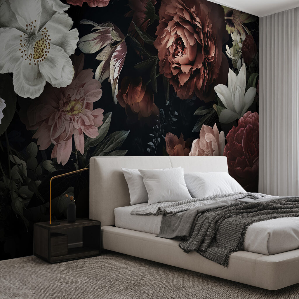 Elegant blooms on a dark backdrop