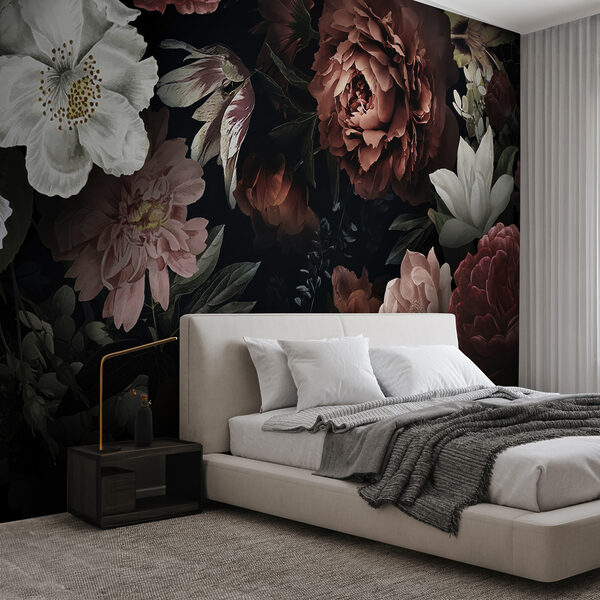 Elegant blooms on a dark backdrop