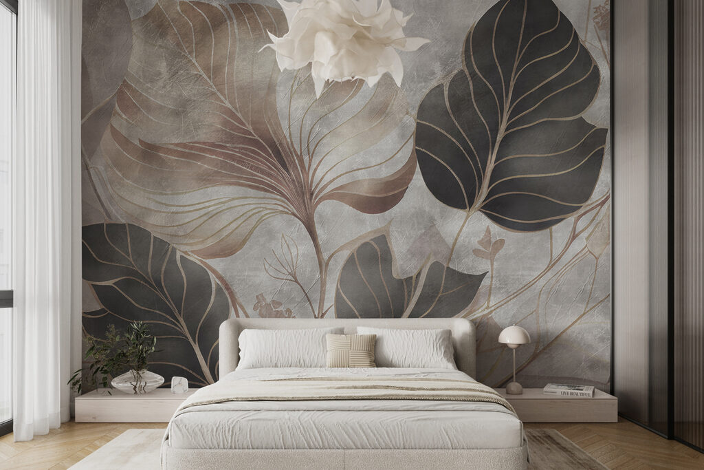 Elegant leaves in muted tones