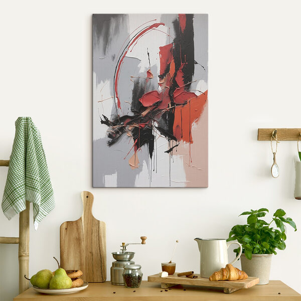 A painting of a person with different colors