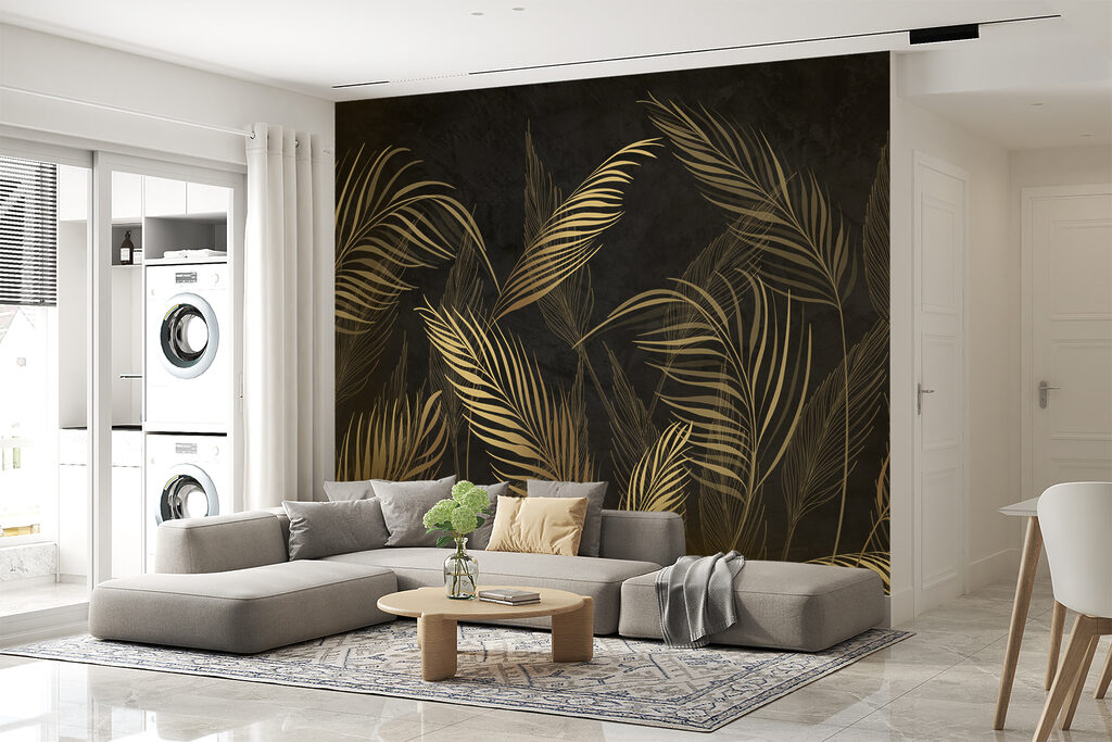 Elegant Leaves against Dark Background