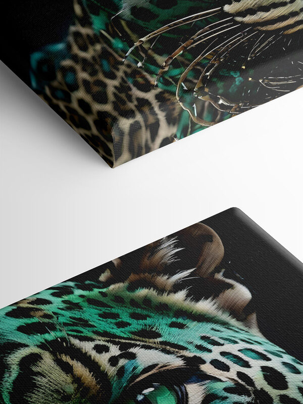 Vibrant leopard with striking eyes