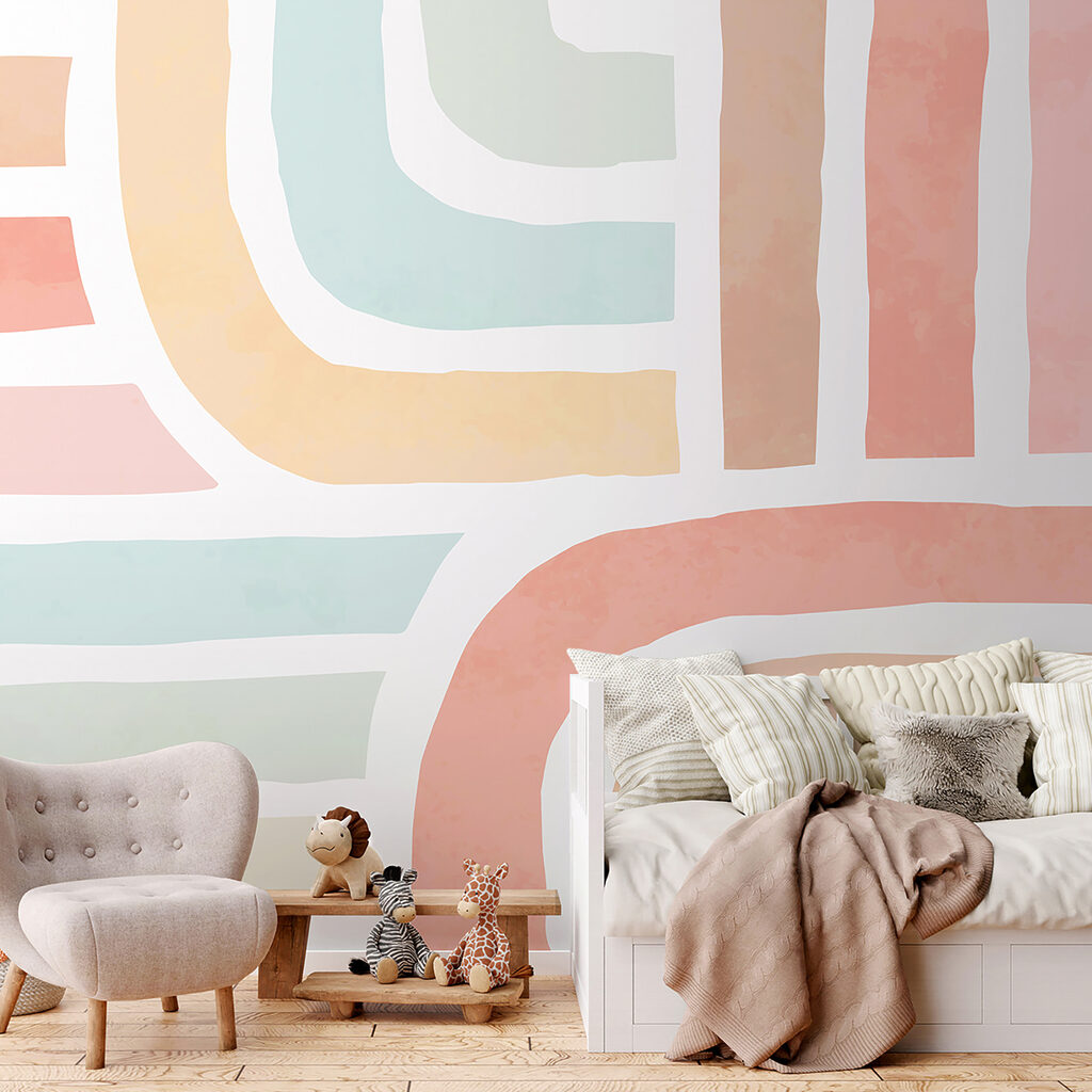 A colorful pattern with lines A colorful pattern with lines