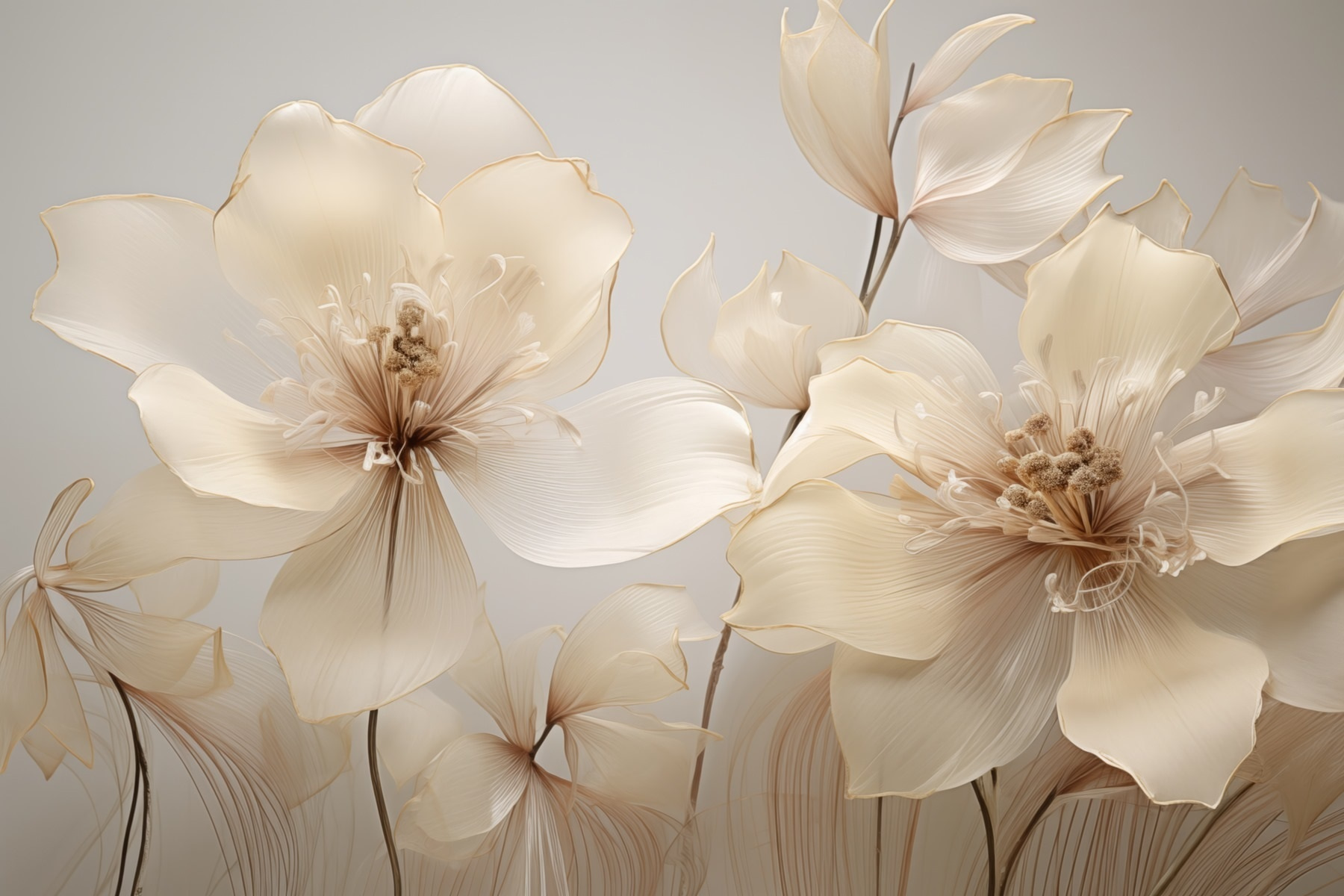 Delicate petals in soft hues