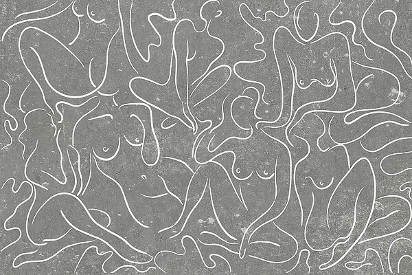 Group of women's body drawings