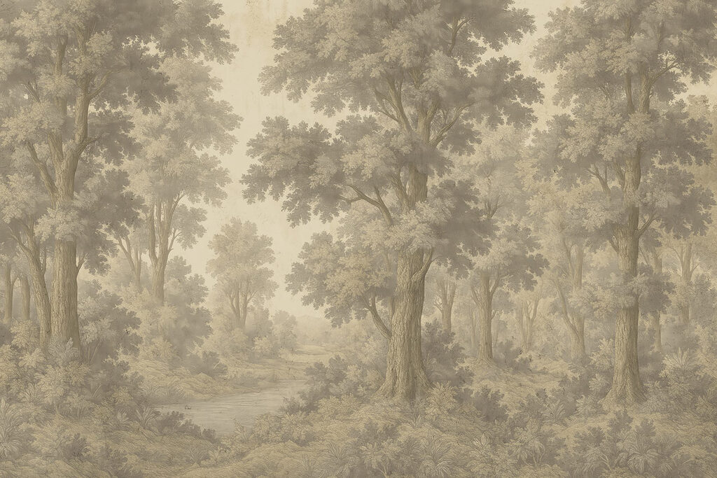 Landscape with trees and a river
