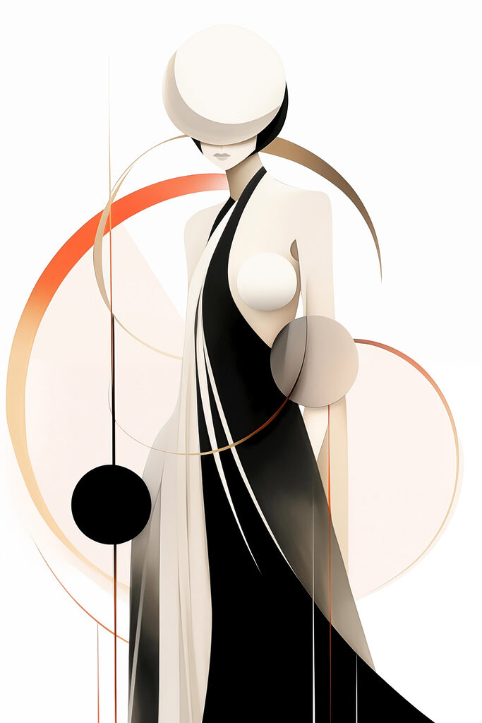 Woman in a black dress