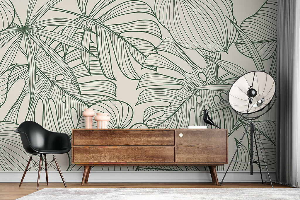 Elegant green foliage pattern design Elegant green foliage pattern design