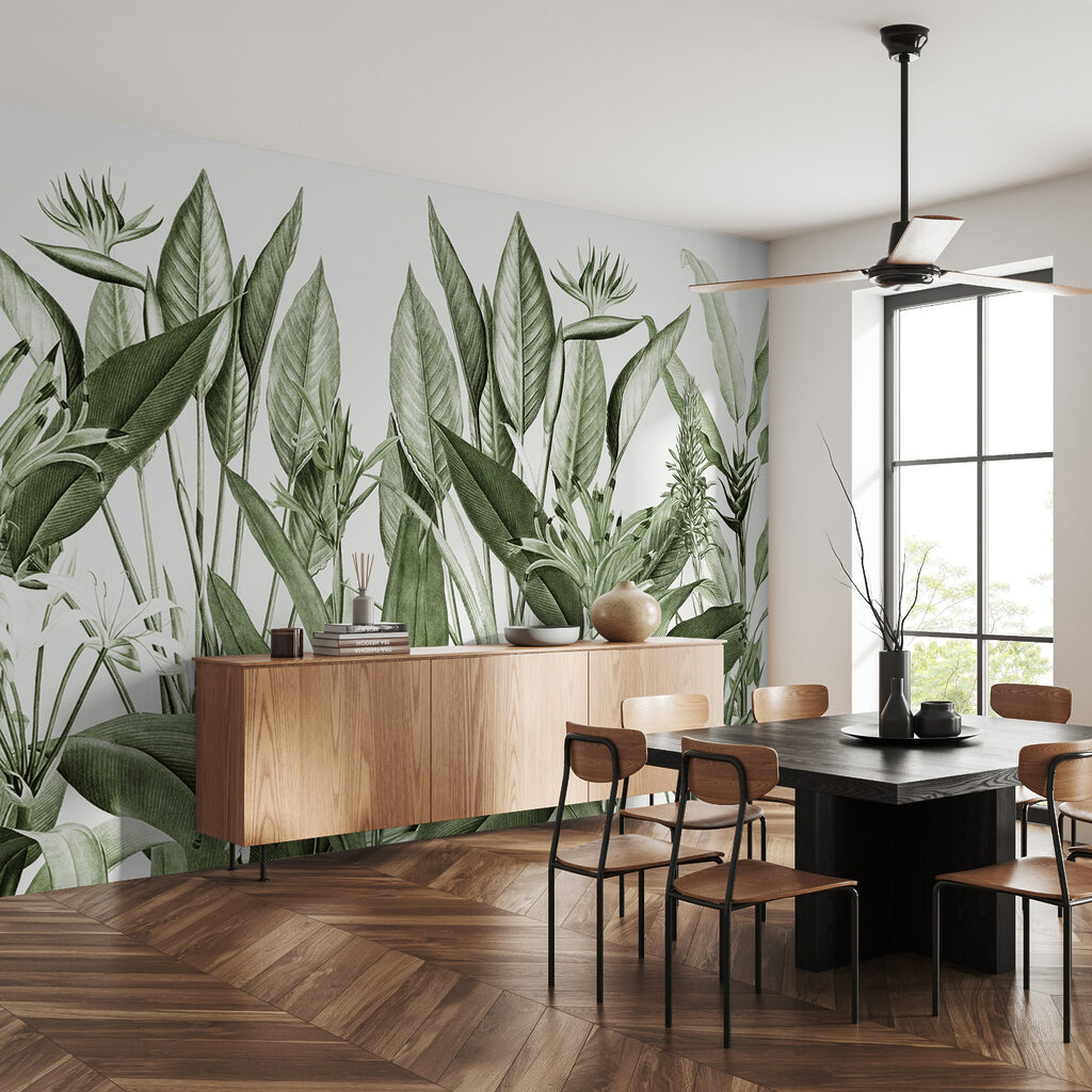 Lush greenery in delicate detail