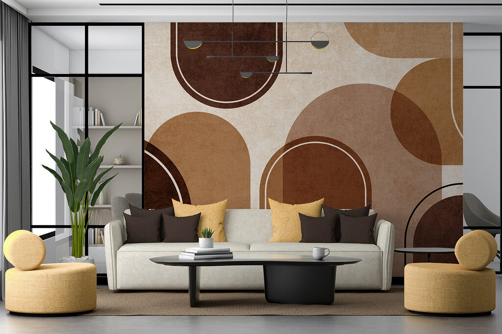 Abstract shapes in warm earth tones