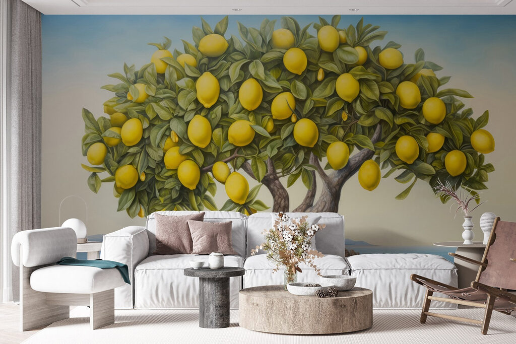 A lemon tree with fruits on it