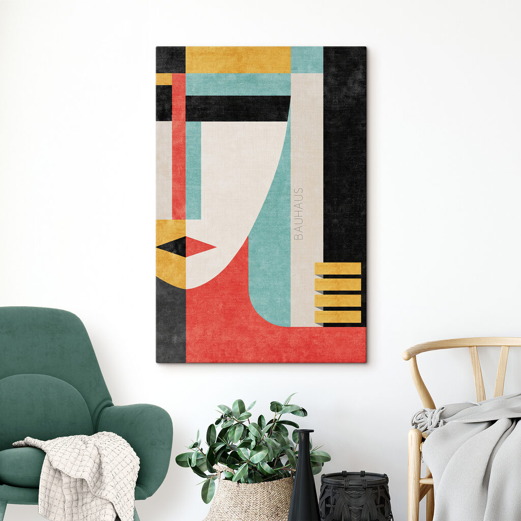 A colorful art piece with text