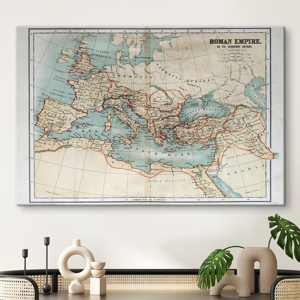 A map of europe with red lines