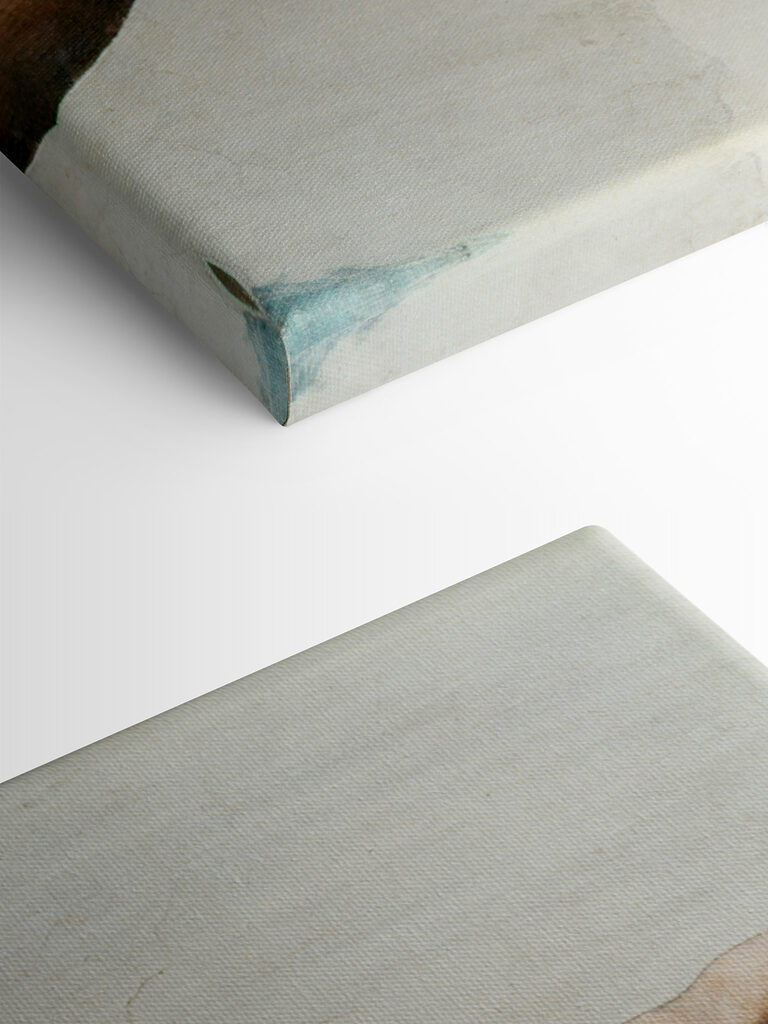 A painting of hands touching each other