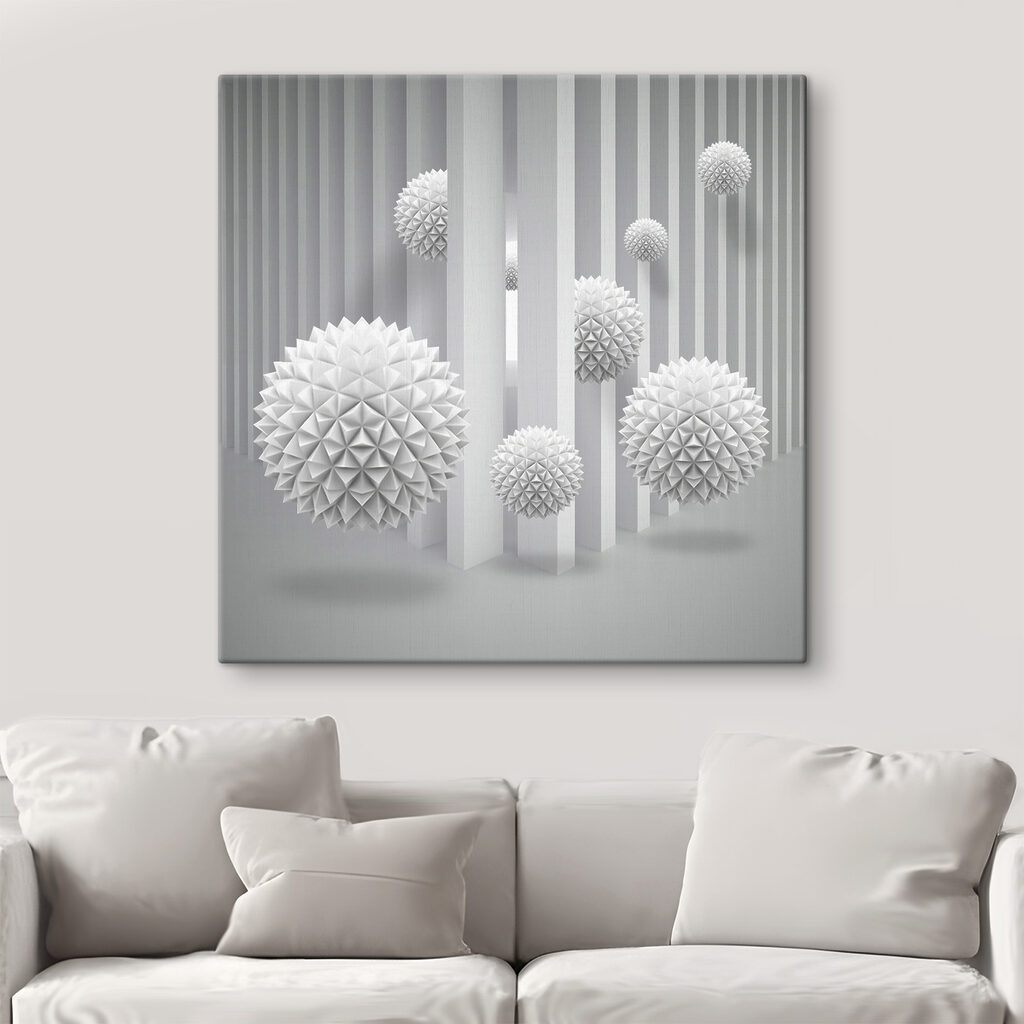 White balls in a room White balls in a room
