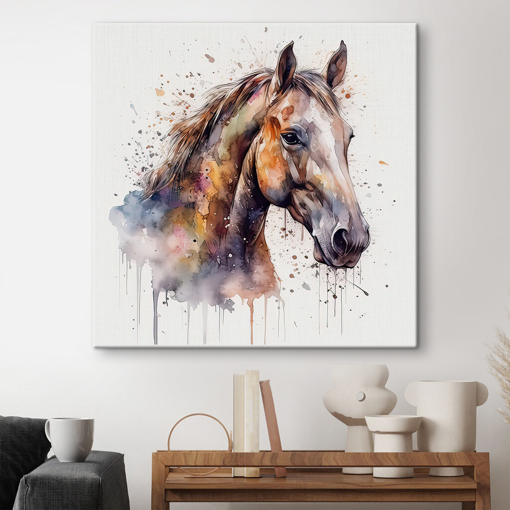 A painting of a horse