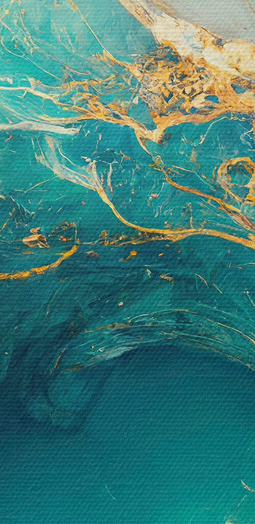 Aquamarine currents swirl into abyss