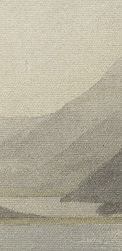 A watercolor of a lake and mountains A watercolor of a lake and mountains