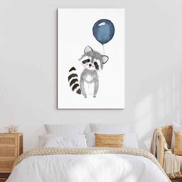 Szop trzymający balon Szop trzymający balon