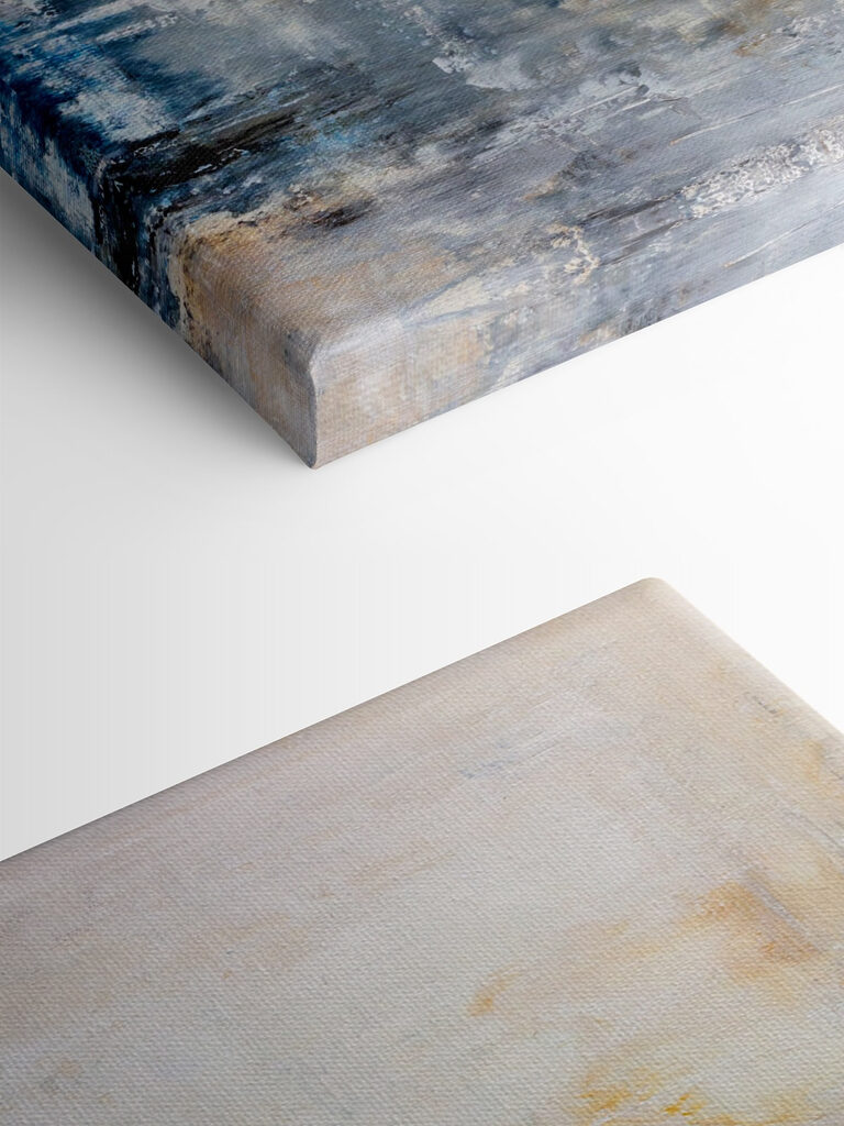 A white and blue background