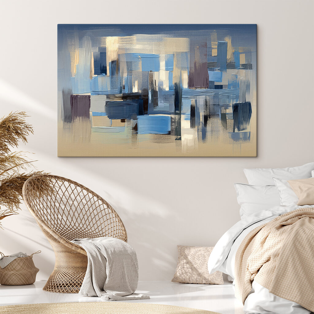 A painting of a city