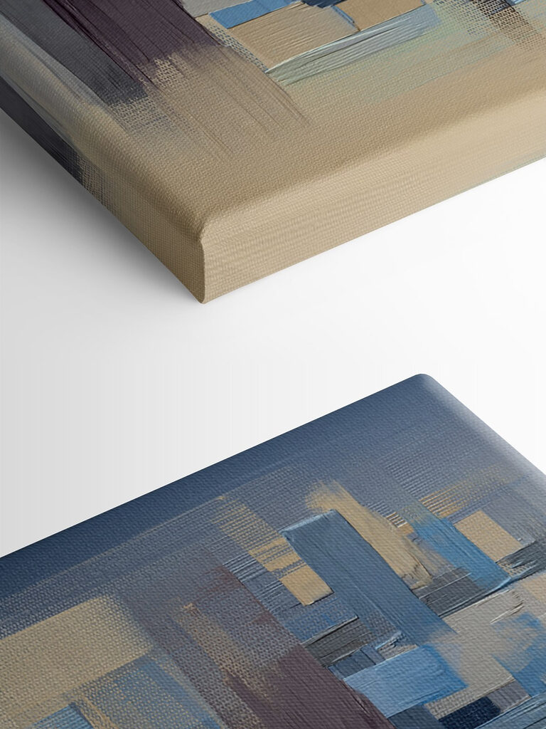 A painting of a city