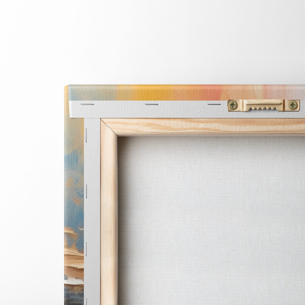 A painting of a colorful sky