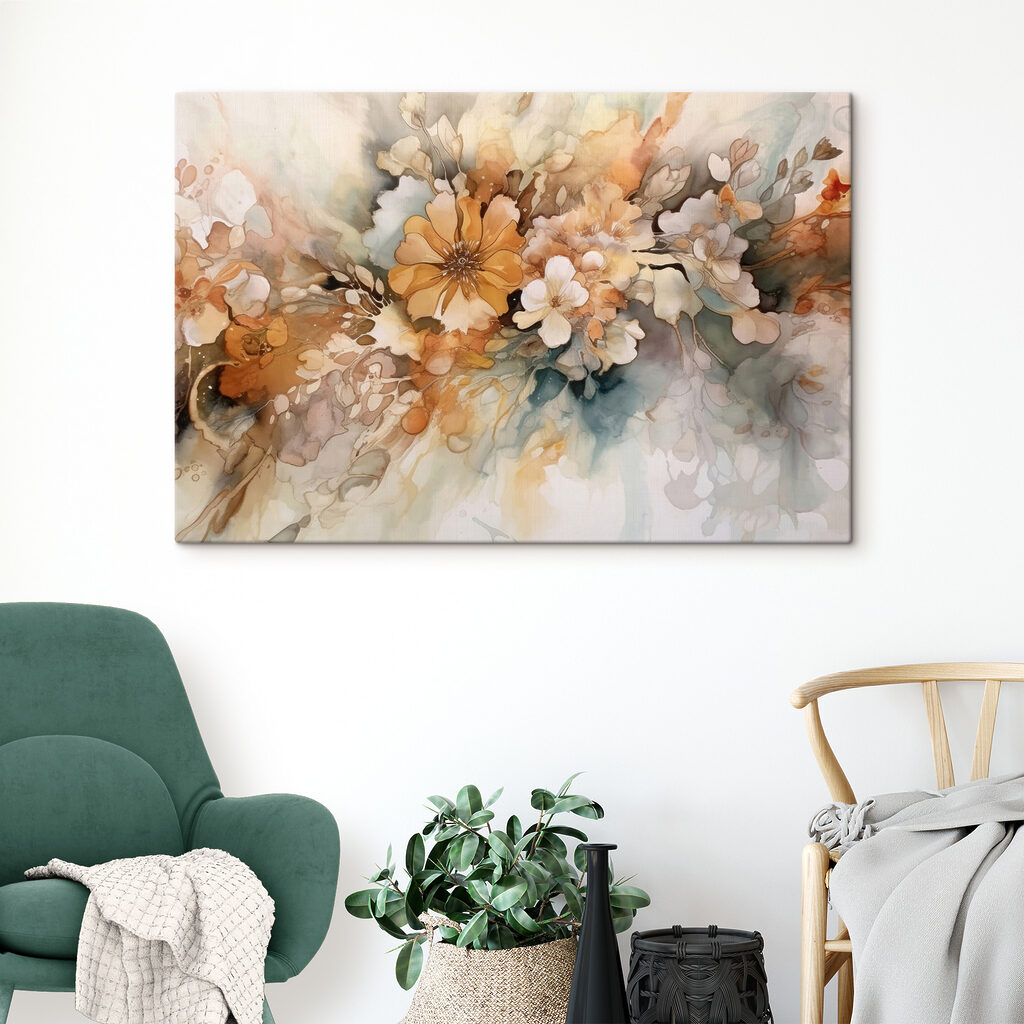 A painting of flowers A painting of flowers