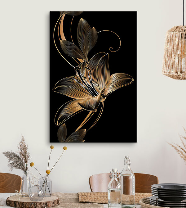 Elegancka grafika kwiatowa w kolorze czarnym i bursztynowym s34437piq24ms 600x670 - Elegancka grafika kwiatowa w kolorze czarnym i bursztynowym