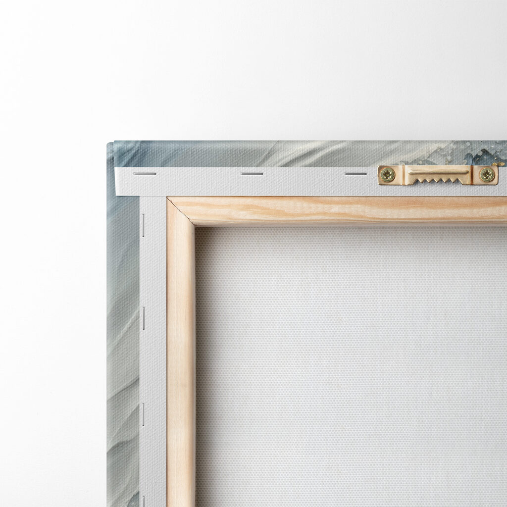 A close up of a painting