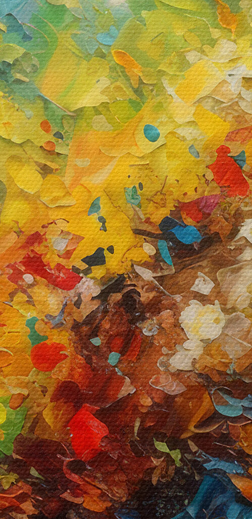 A colorful painting of many colors