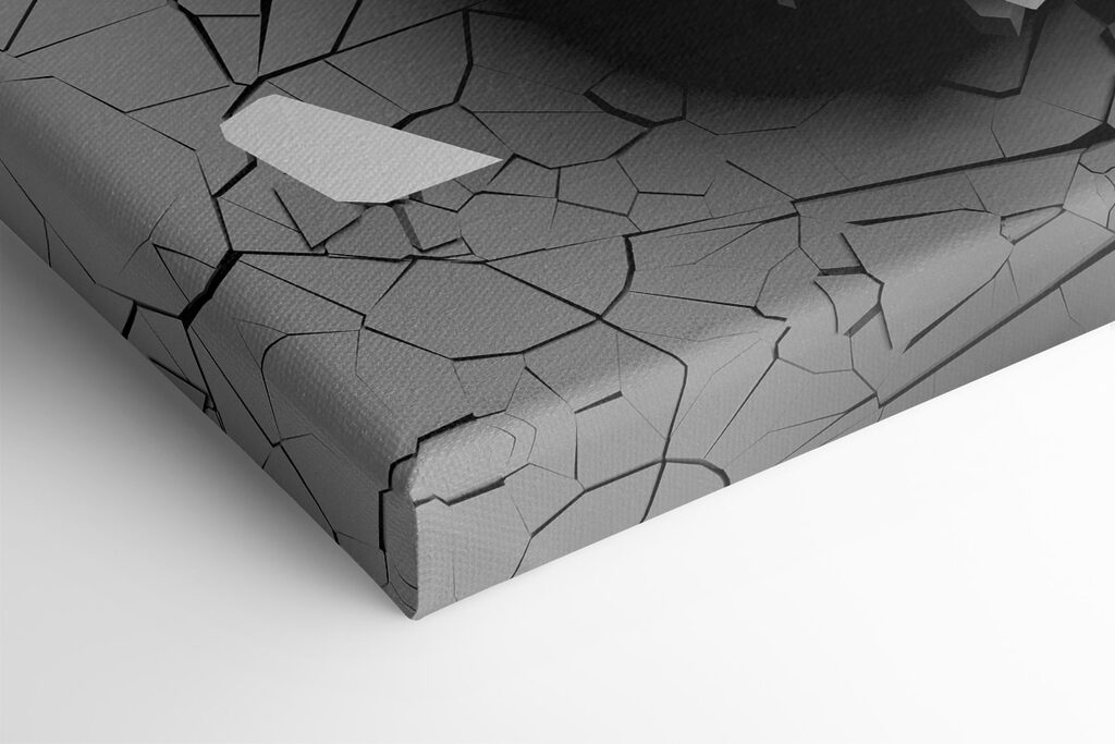 A football ball breaking through a wall