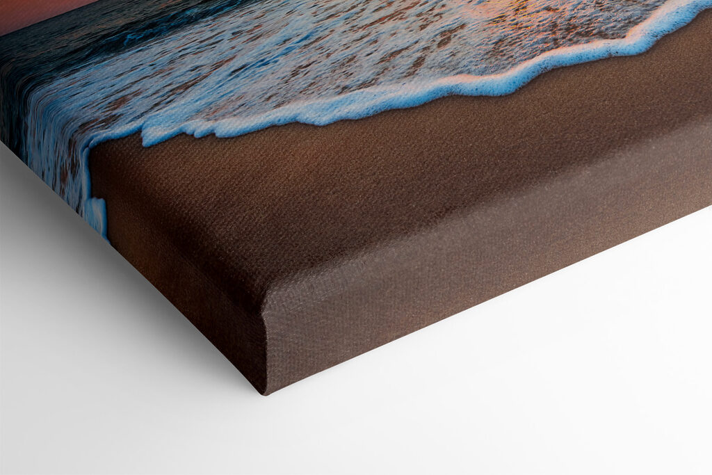 A sunset over a beach