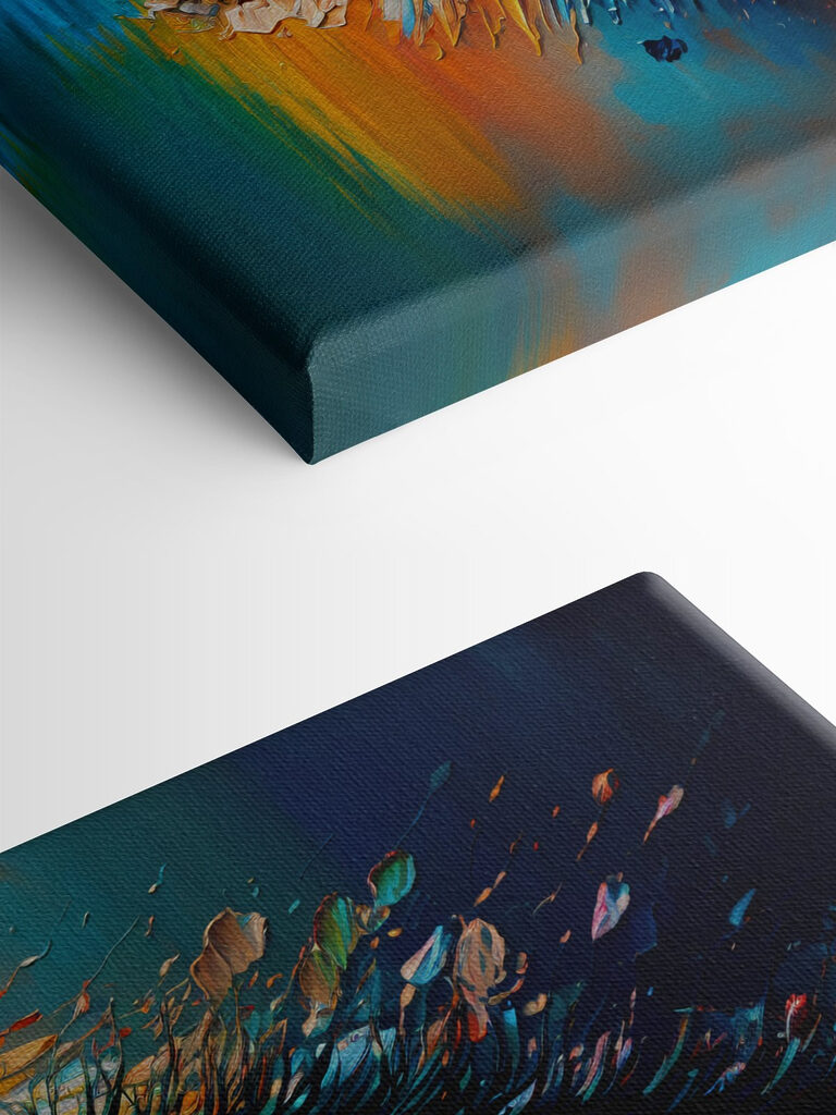 A colorful eye with many colors