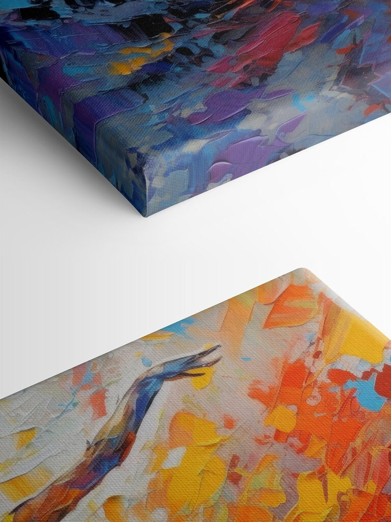 A painting of a woman dancing