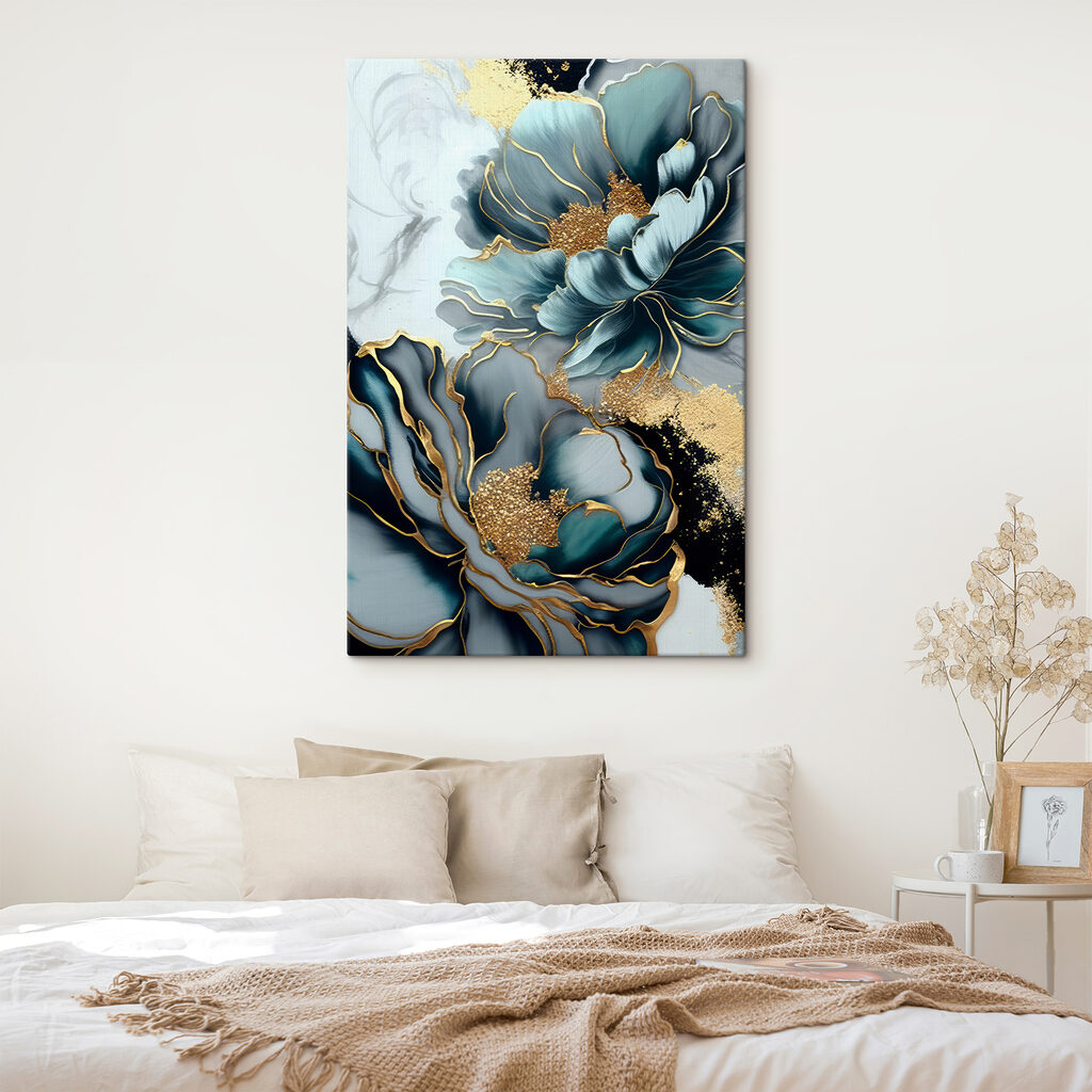 A close up of a painting A close up of a painting