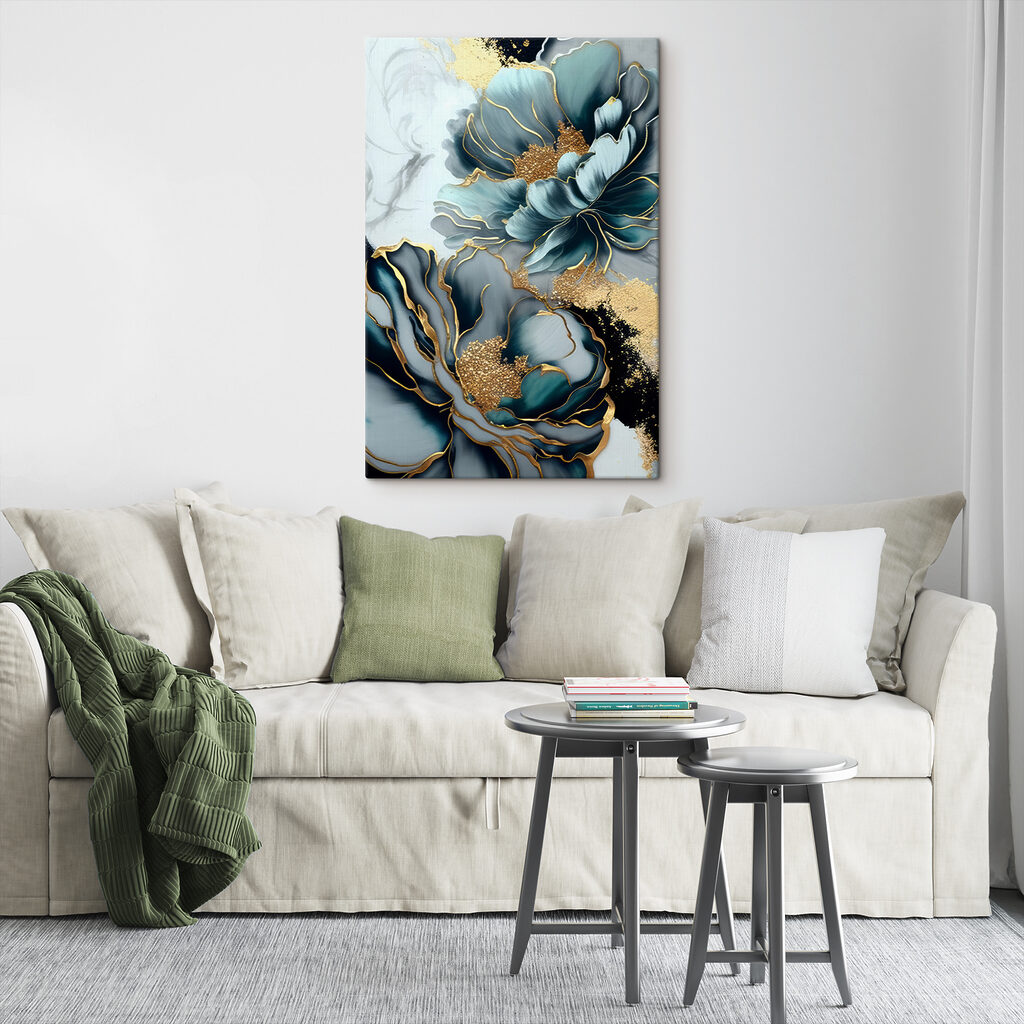 A close up of a painting A close up of a painting