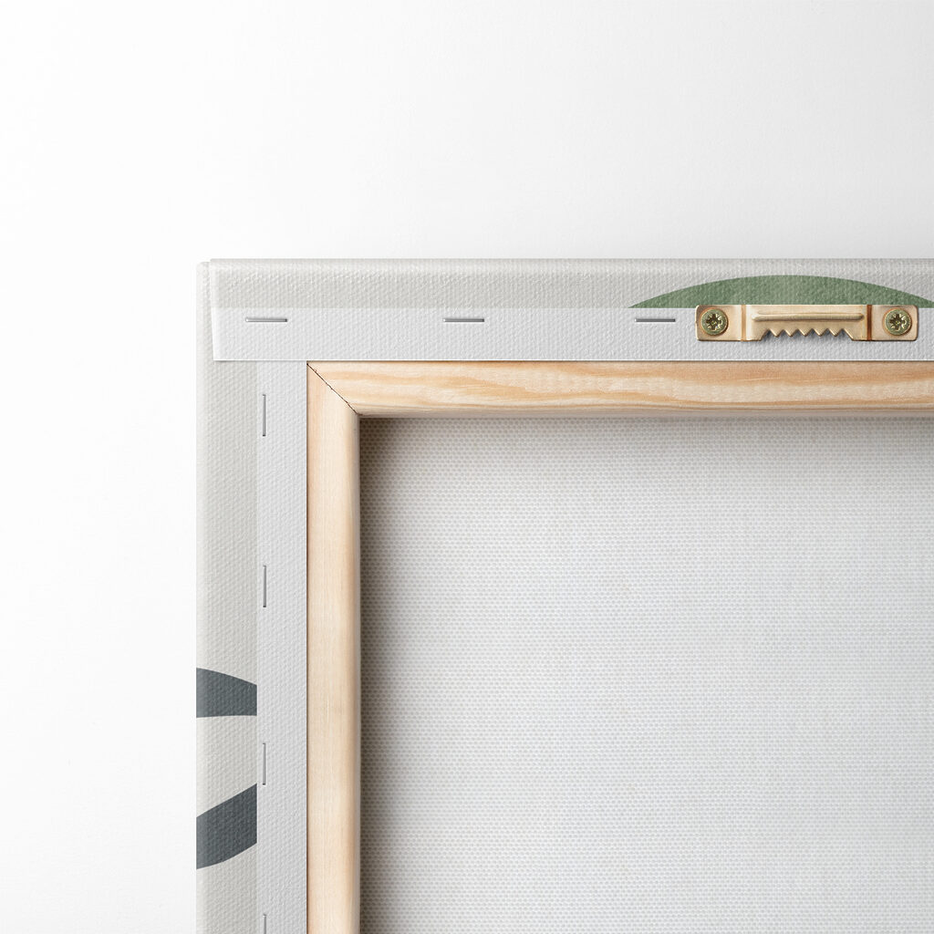 A green and grey art piece